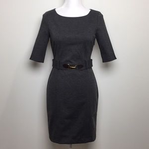 Banana Republic Ponte Knit Belted Dress